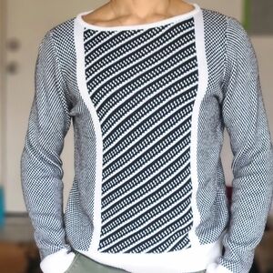 The Limited brand Black & White Knitted Sweater
